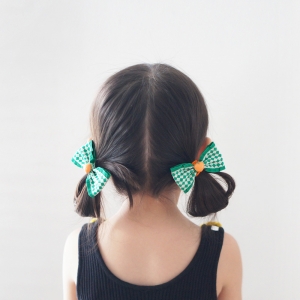 Girl Hair Tie Bow Geometric Pair (GPT9162)